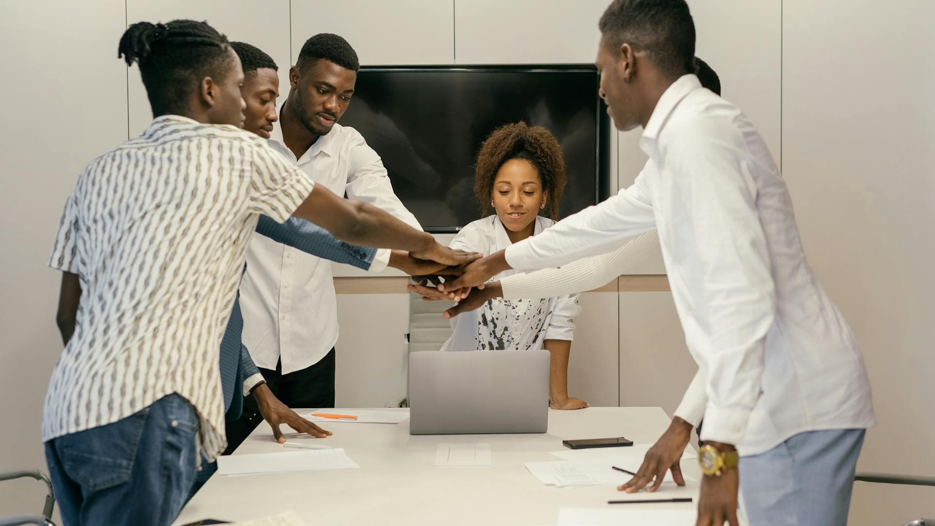 African professionals in conversation
